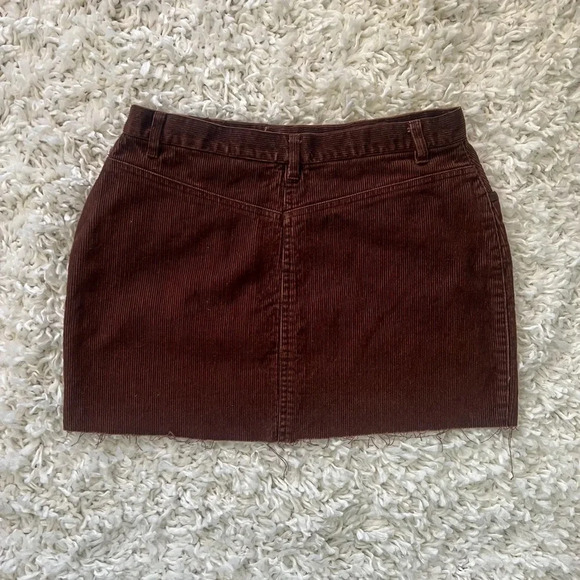 𝅺y2k Brown Corduroy Mini Skirt - Picture 4 of 5